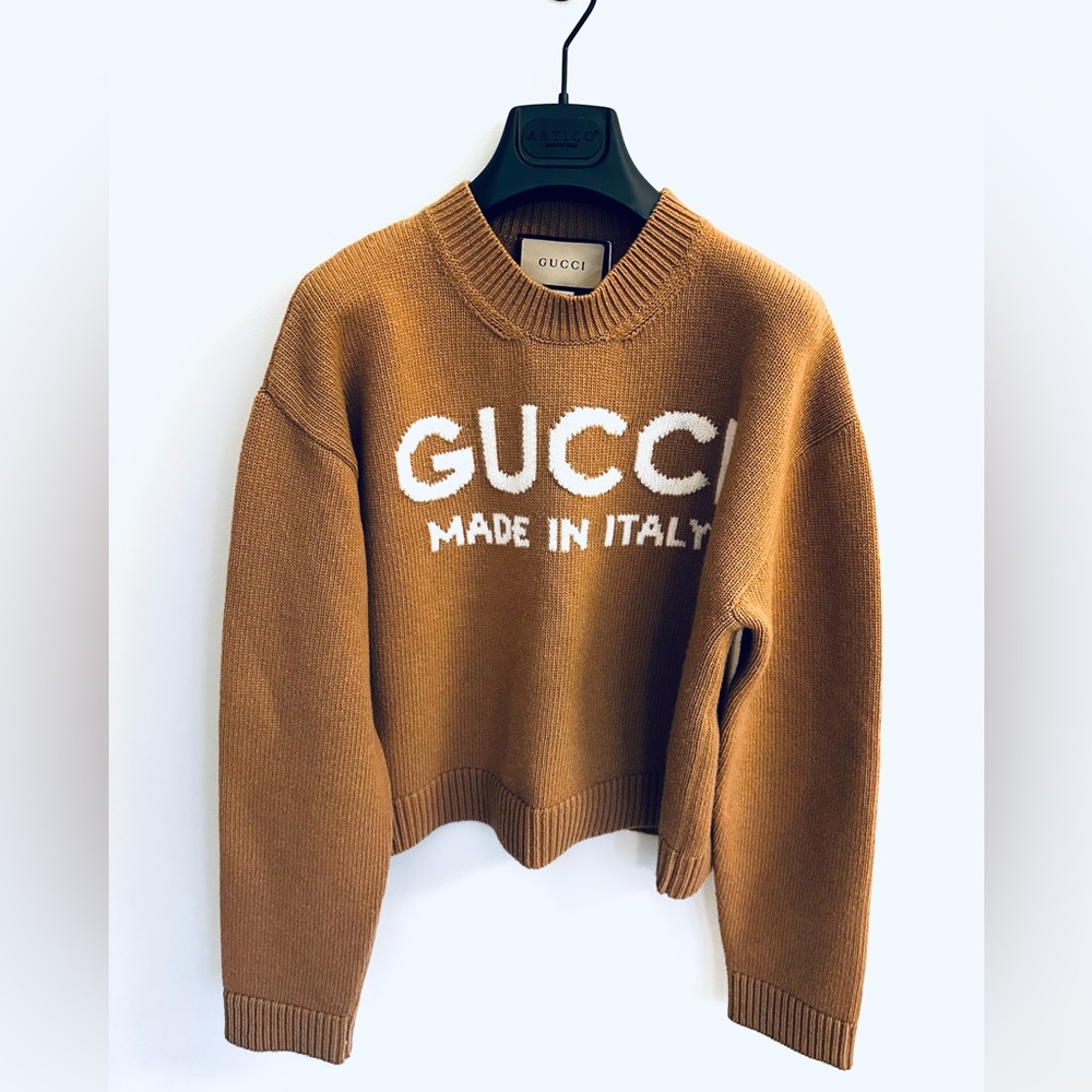 AUTHENTIC GUCCI LOGO WOOL SWEATER